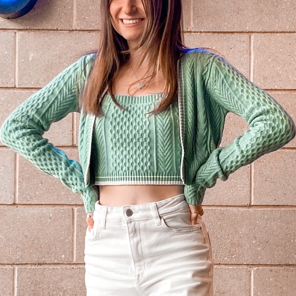 Sweater set in green